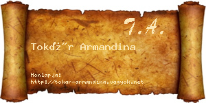 Tokár Armandina névjegykártya